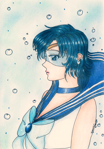 sailor mercury fan art by kastarnia