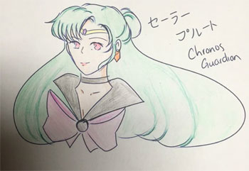 sailor moon sailor pluto fan art by drewdesu