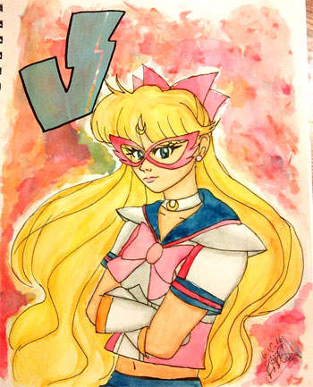 sailor moon fan art by karen luevano