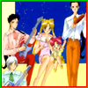 Sailor Moon Christmas icon featuring the Three Lights and Usagi.