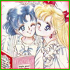 Sailor Moon Christmas icon featuring Amy and Mina/Ami and Minako.