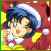 Sailor Moon Christmas icon featuring Ami.