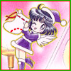 Sailor Moon Christmas icon featuring Sailor Saturn.