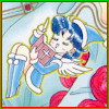 Sailor Moon Christmas icon featuring Sailor Mercury.