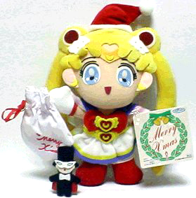 Sailor Moon Christmas image featuring a Sailor Moon Santa plushie toy.